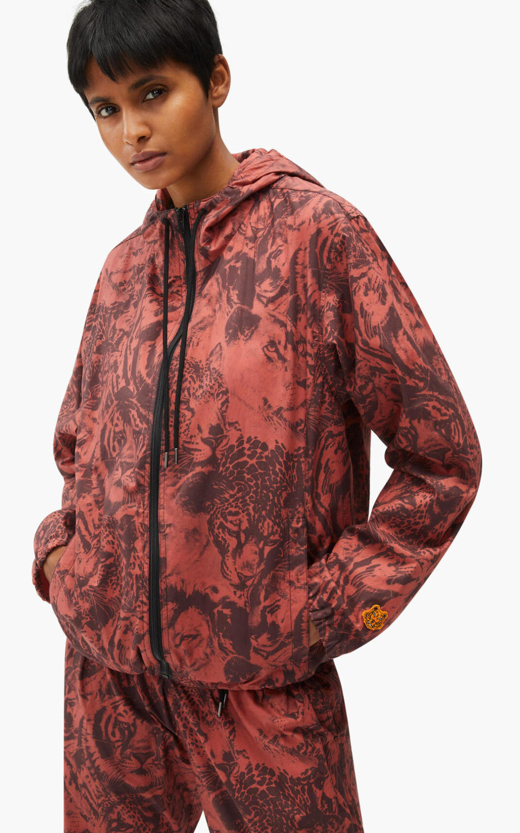 Chaqueta Kenzo Wildtigers zipped Hombre Rosas Oscuro - SKU.6186820